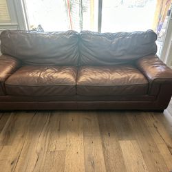 Brown Leather Couch