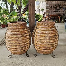 Rustic Honeycomb Clay Pots, Planters, Plants. Talavera, Pottery $85 cada una