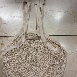 Amanu Crochet Market Tote Bag Slouchy Knit Boho Cottagecore Shoulder NWOT