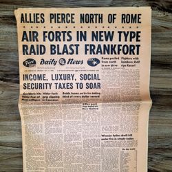 Vtg Los Angeles Daily News Newspaper WWII