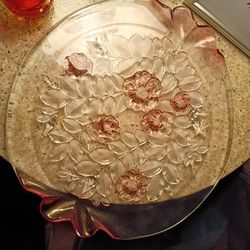 Mikasa Rosella Crystal 14 1/2" Original Walther Glass Cake Plate