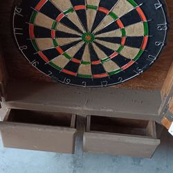 Dart Board And Cabnet