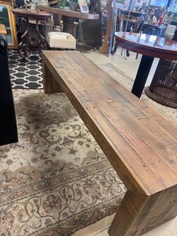 Rustic Reclaimed Wood Bench - 65”