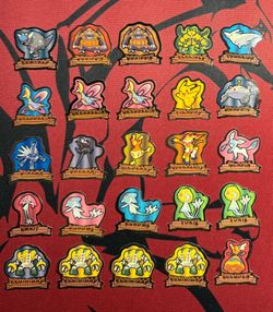 Pokemon Tomy Battle Pieces Mini Seal Stickers (25pcs) Japanese Set A