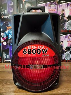 Bluetooth Speaker 💥IBASTEK 1256💥6800w💥PARTY READY💥WIRELESS MIC🎤