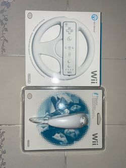 Official wii nunchuck & Wii wheel