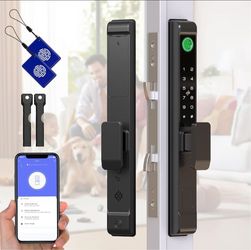 Sliding Door Smart Lock, Sliding Glass Door Lock with Fingerprint Smart Mortise Lock Retails $187