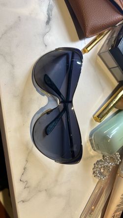 Tom Ford Oversized Shield Sunglasses Blue Tinted Lens