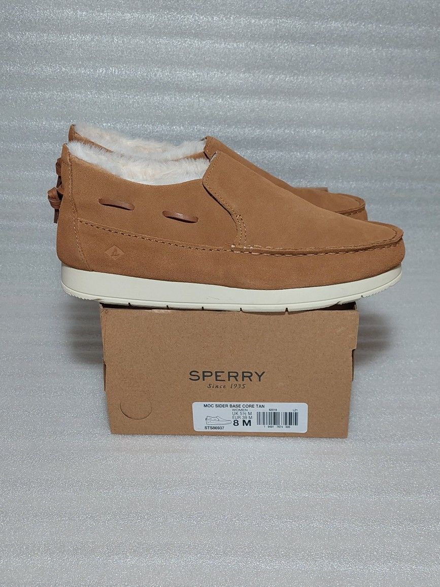 SPERRY moccasin slip ons. Size 8 women's shoes. Brand new. Like UGG 
