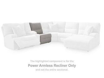 Acklen Place Pewter Power Armless Recliner   9360531