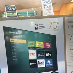75”HISENSE ROKU SMART 4K 🚨‼️ONLY BLACK FRIDAY🚨‼️