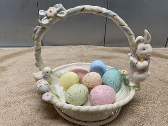 Lenox Occasions Porcelain Easter Bunny Basket