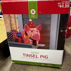 Christmas Pig Yard Decoration 