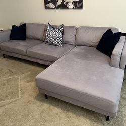Gray Sectional Couch Sofa - MUST GO! 