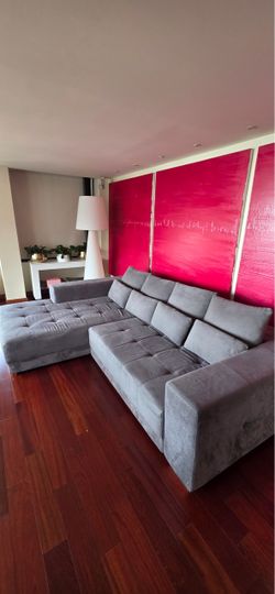 Modani Gray Sectional with Chaise & Electric Pull-Out Sleeper — $900 OBO