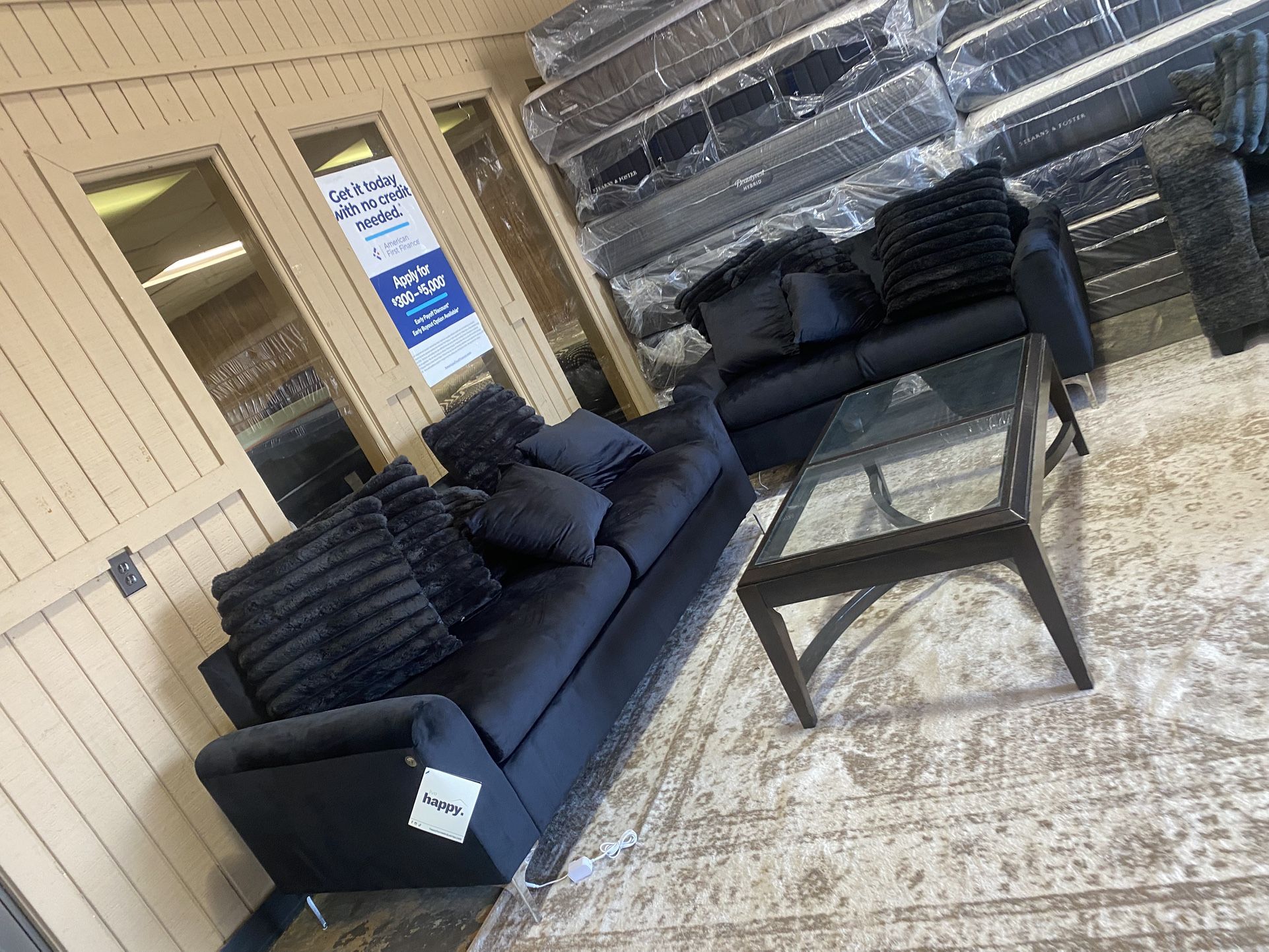 New Sofa&loveseat Black 
