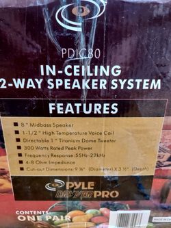 Pyle PDIC80 In-Ceiling 2-Way Speaker