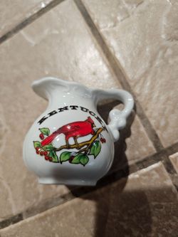 Kentucky Cardinal Ceramic Souvenir Mini Pitcher