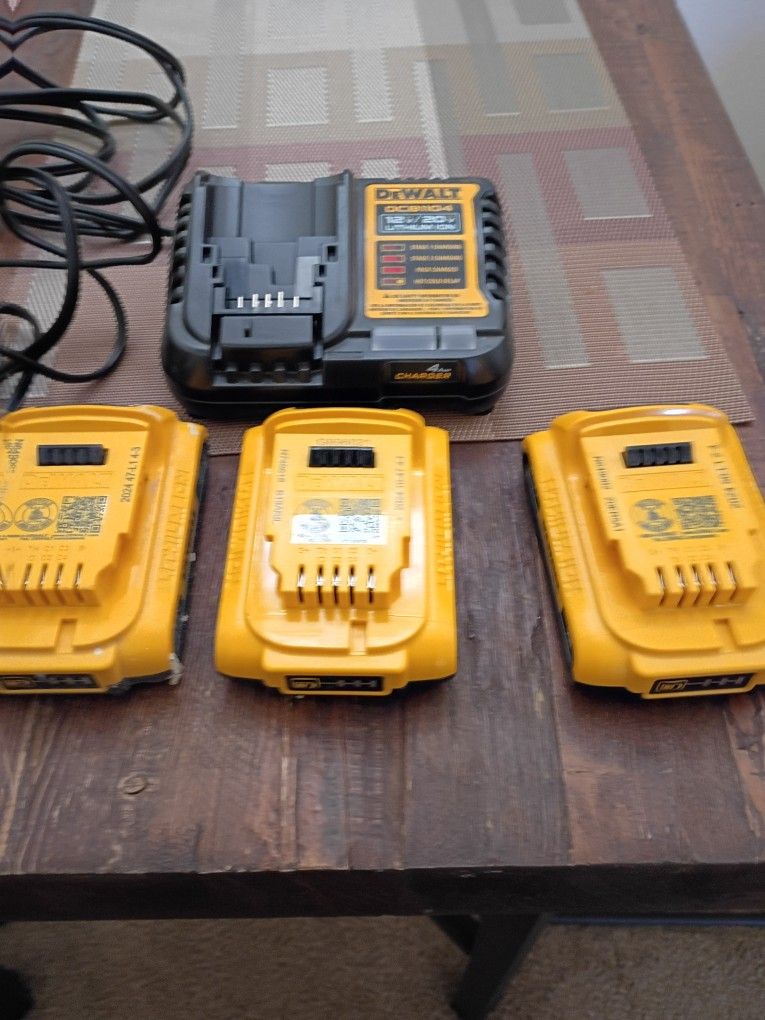 DeWalt And Milwaukee Chargers And Batteriew
