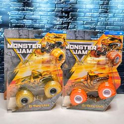 MONSTER JAM Series 45 EL TORO LOCO Spin Master Monster Truck TOON SHADED 2026 and 
2025 Series 42 Collide-A-Scope El Toro Loco Truck Both $30
