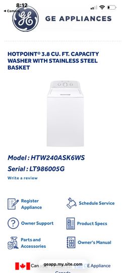 GE Hotpoint washer