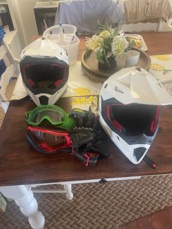 Helmets gloves goggles