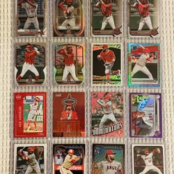 Los Angeles Angels 16 Card Baseball Lot! Rookies, Prospects, Refractors, Prizms, Parallels, Short Prints, Variations & More!