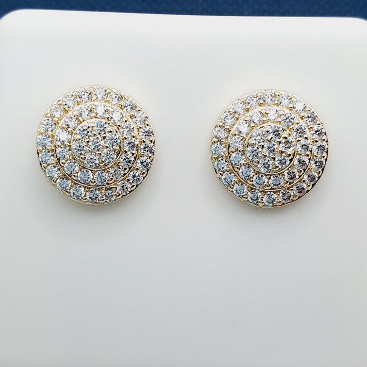 "14K Gold Plated Cubic Zircon Earrings, EVBRS405
 
 