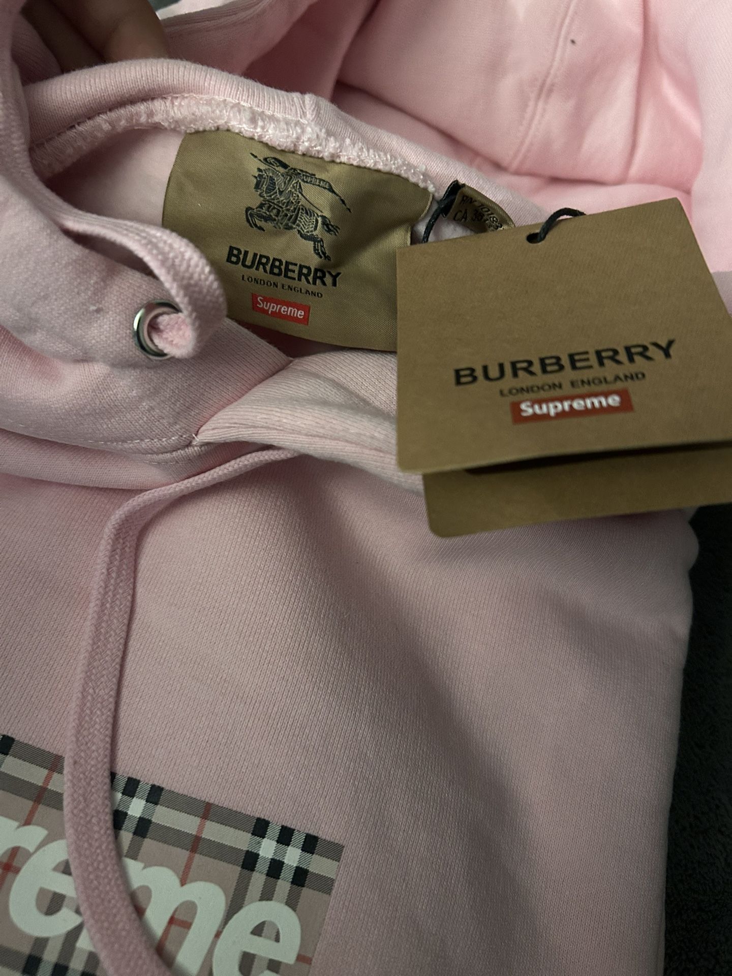 Supreme X Burberry Pink Hoodie