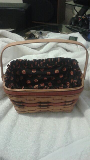 Longaberger Halloween basket with liner &insert.