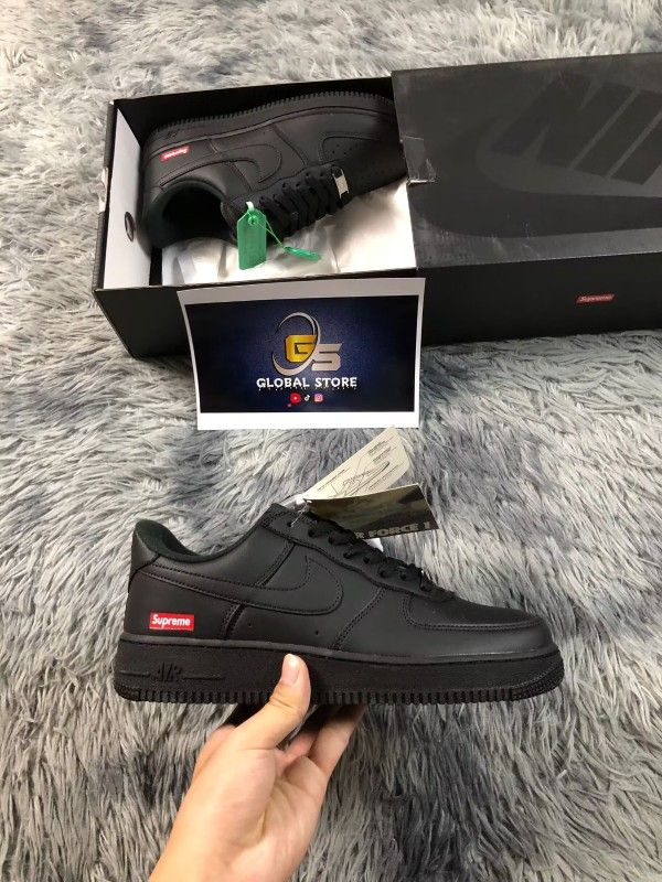 Nike Air Force 1 Low X Supreme Black Size 8.5