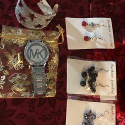 Watch Earrings Bracelet New