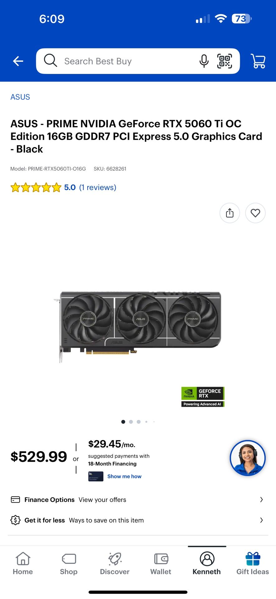 Asus Prime 5060 ti OC 16gb