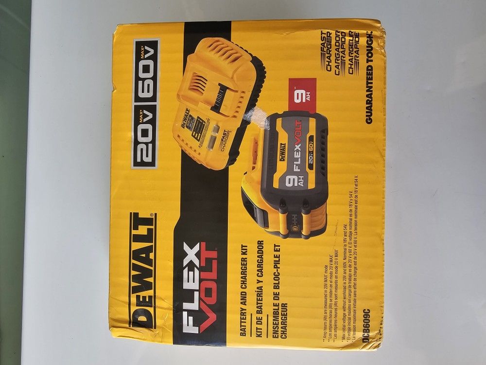 Dewalt 60v Flex Volt Battery 9.0 Y Rapido Charger New 