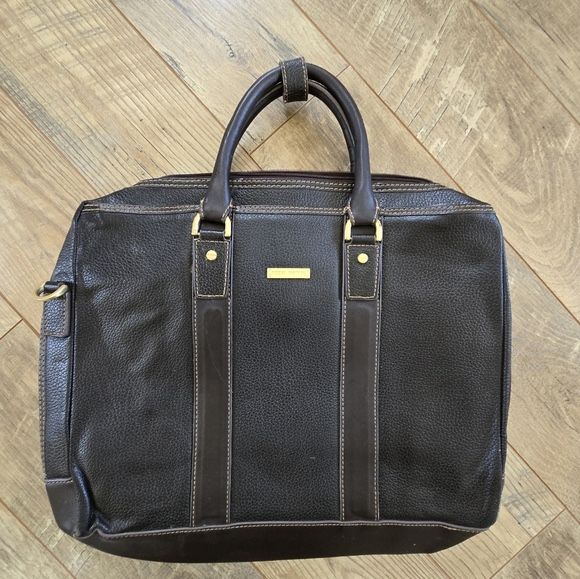 Brooks Brothers Elegant Brown Leather Men's Breifcase