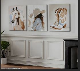 3pcs Framed Western Cowgirl Wall Art 16x24 inches
Oil Paintings Style, Cowgirl with Hat & Cowboy Boots, Horses Canvas Prints Poster, Living Room Bedro