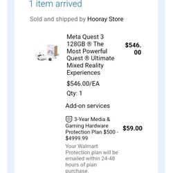 Meta quest 3 - 128 Gb Unopened With Insurance's Included 