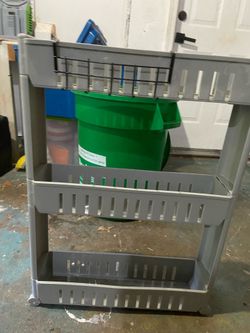 Free grey plastic shelf