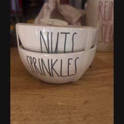 RAE DUNN Nuts & Sprinkles Ceramic Bowl Set