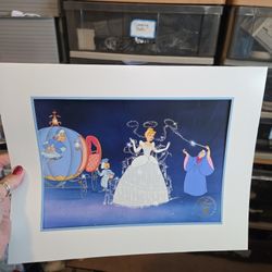 Commemorative walt disney cinderella lithograph