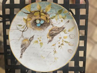 Set of 4 -Pier 1 Import Earthenware Field Notes SW dishes