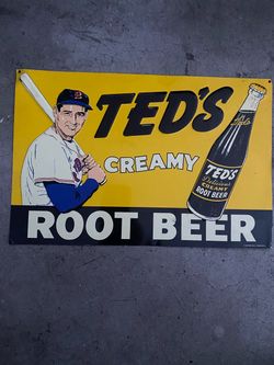Ted's Creamy Root Beer Vintage Advertising Sign