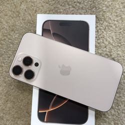 iPhone 16 Pro Max - 256 GB, Unlocked, Desert titanium, Almost new, very lightly used