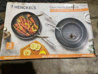 Henckels Capri Notte Granitium 3-pc Aluminum Nonstick Fry Pan Set