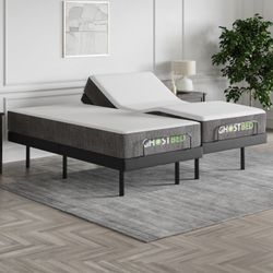 GhostBed with 12" Hybrid Mattress Memory Foam and Individually Wrapped Coils, Split King