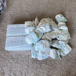 160 Size One Diapers 