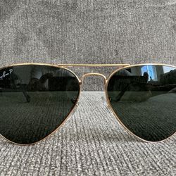 New Ray-Ban RB3025 Aviator Gold Green Polarized Sunglasses 58MM