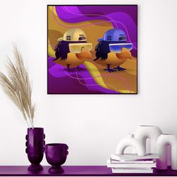 Drippy Twinz Framed Art 8”x8” Thumbnail