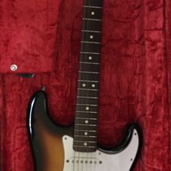 Fender Stratocaster Guitar w/Tremolo 1994 Brown Sunburst Made in Mexico