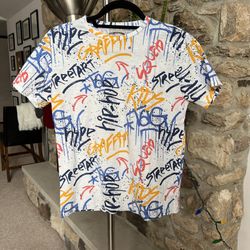 Zara Kids Colleftion Graffiti Short Sleeve Shirt
